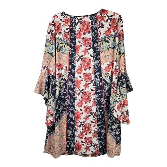 Cato Work Dress Ruffled Bell Sleeve Shift Feminine Bohemian Wedding Guest Formal - Picture 16 of 16